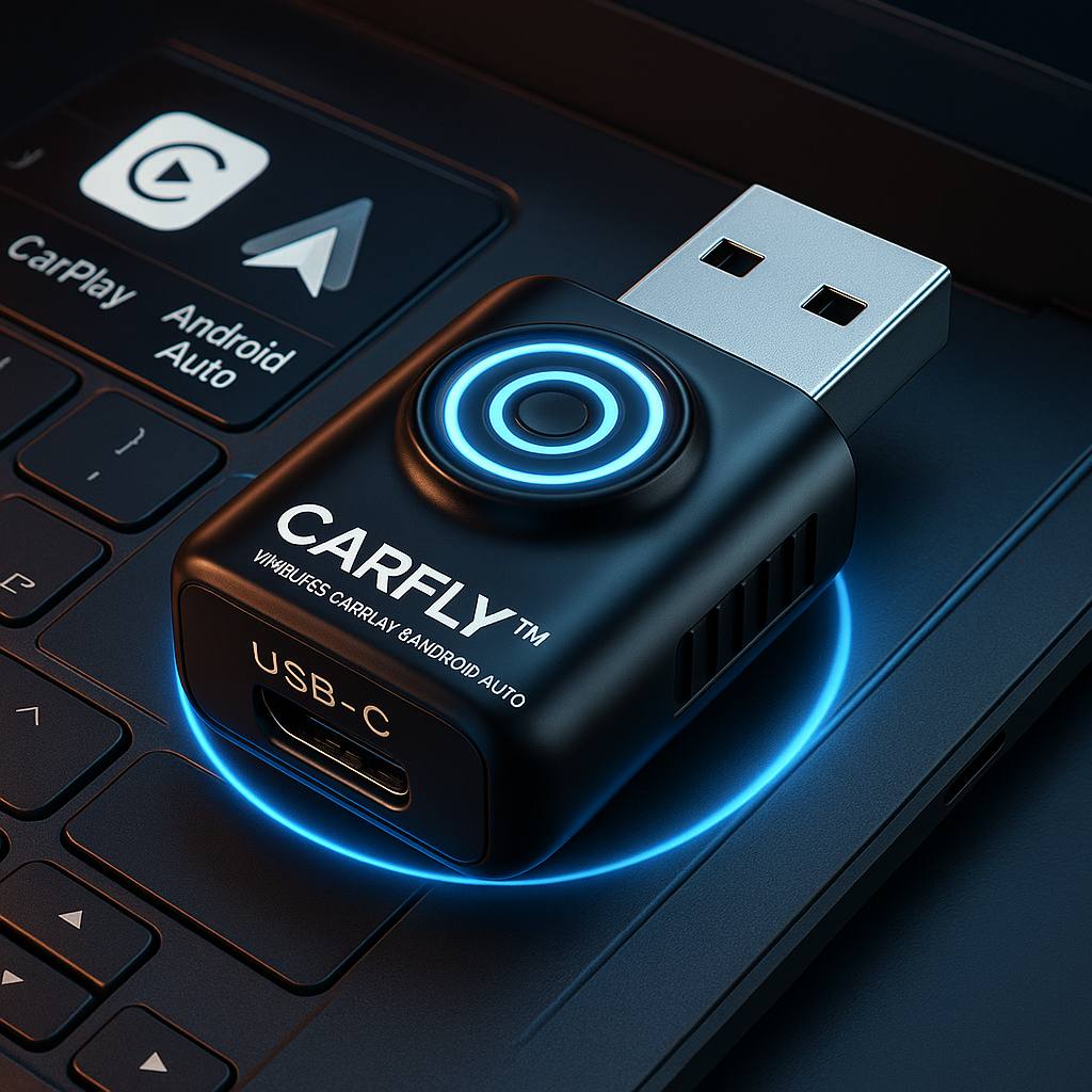 CarFly™ Compact Wireless CarPlay/Android Auto Adapter